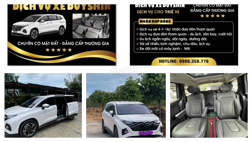 Cho thuê xe 7c có tài