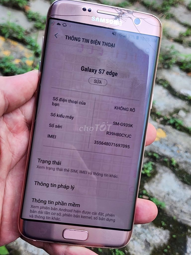 Samsung Galaxy S7 Edge Vàng hồng siêu đẹp. Mua bán Điện thoại tại Quận 8 Tp Hồ Chí Minh được đăng bởi Minh Tân  hình 1