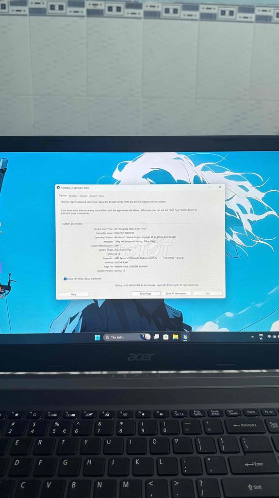 Acer Aspire 7 A715-42G GTX 1650 8GB Like New. Mua bán Laptop tại Thành phố Rạch Giá Kiên Giang được đăng bởi Hoàng Trần Danh hình 1