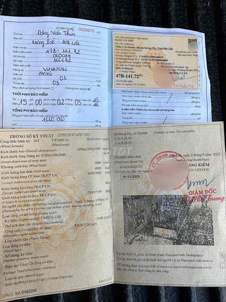 Bán 3.5tan thùng 5m2 thắng hơi lốc kê. Mua bán Xe tải, xe ben tại Thành phố Buôn Ma Thuột Đắk Lắk được đăng bởi Tran Hung hình 5