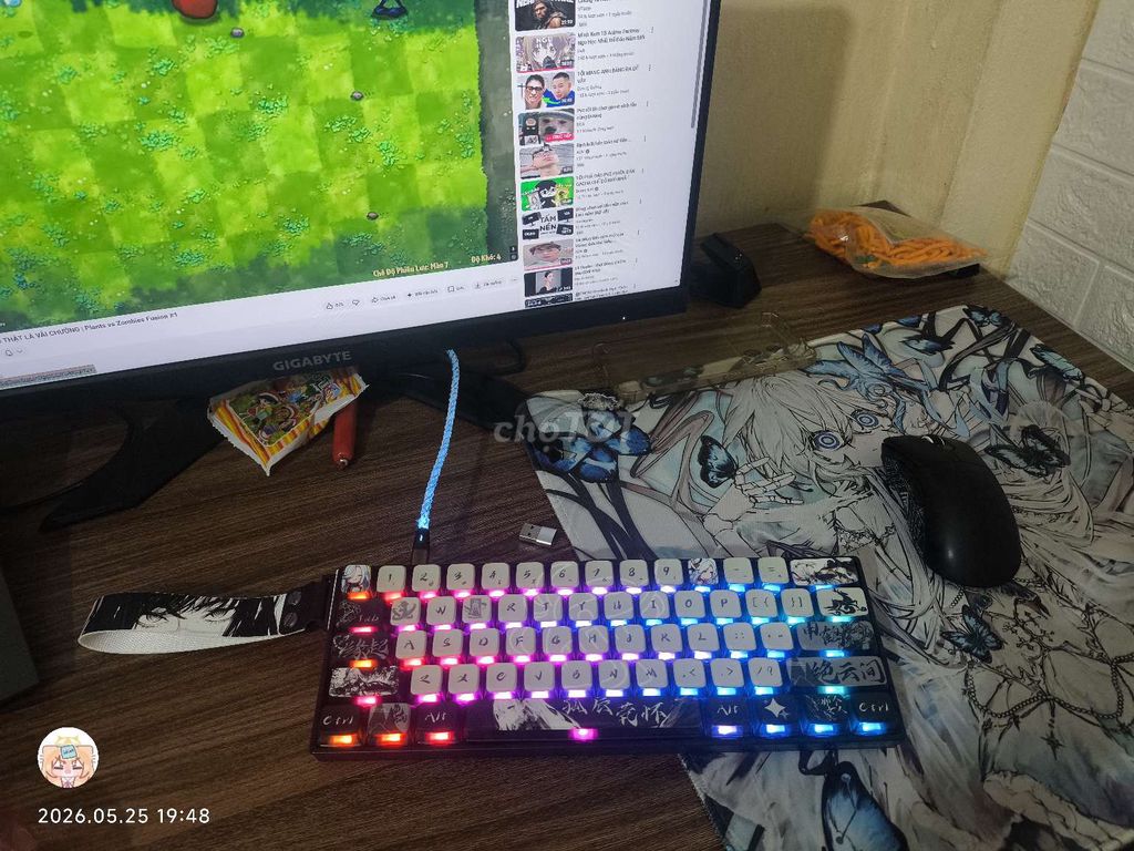 Bàn phím cơ mini 60he, fun 60he, keycap Anime. Mua bán Phụ kiện (Màn hình, Chuột...) tại Thành phố Thái Nguyên Thái Nguyên được đăng bởi Tiến Dũng  hình 1