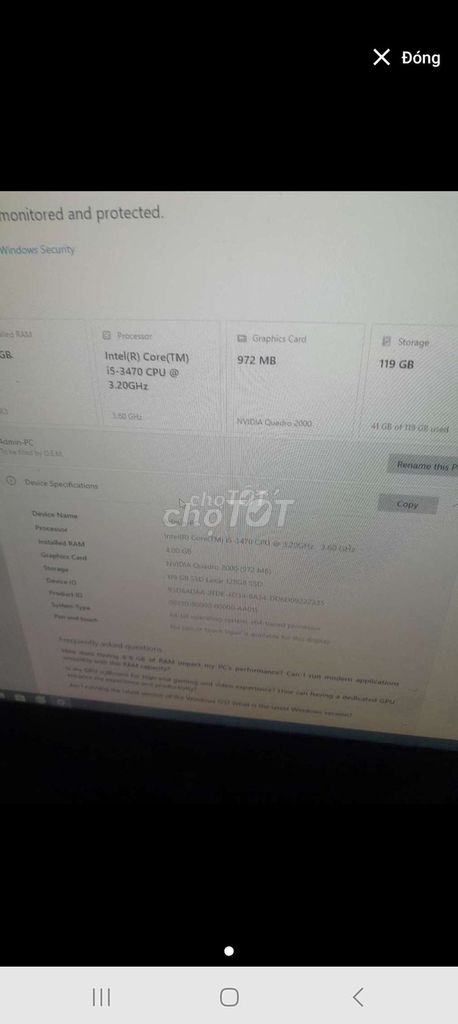 Máy tính để bàn i5-3470 4GB/119GB. Mua bán Máy tính để bàn tại Huyện Giao Thủy Nam Định được đăng bởi xinmen hình 1