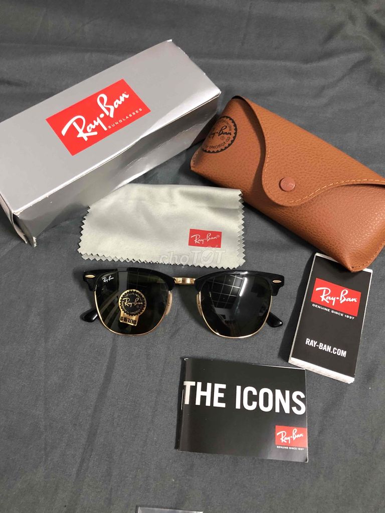 kính Rayban Clubmaster gọng kim loại size 51-21