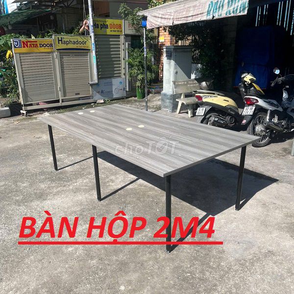 BÀN HỘP CHÂN SẮT 2M4 X 1M2 @ BÀN LÀM VIỆC NHÓM