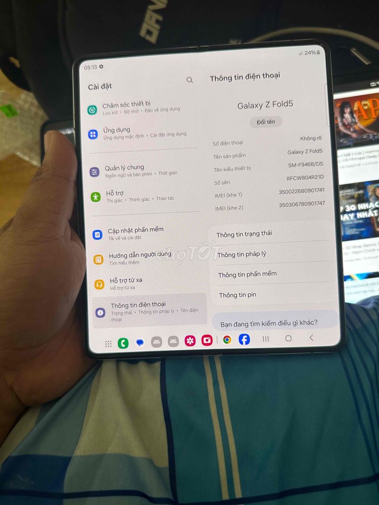 Samsung ZFold5 256gb. Mua bán Điện thoại tại Thành phố Thủ Đức Tp Hồ Chí Minh được đăng bởi david mập hình 1