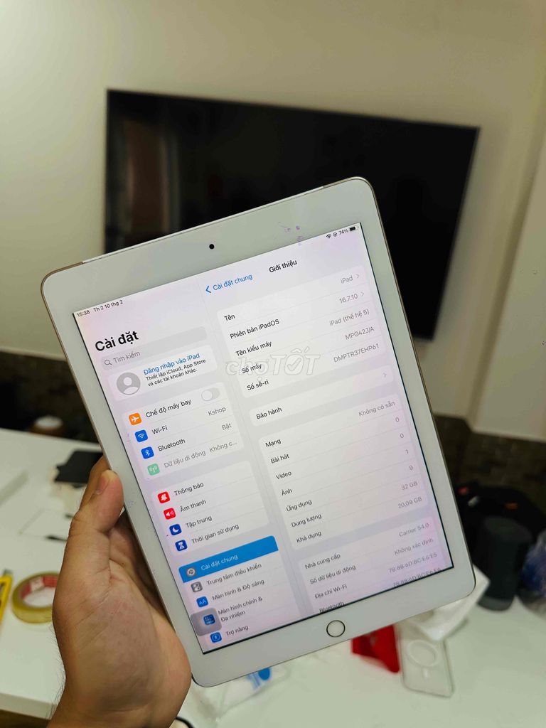 ipad gen 5 32gb 98% wifi 4gb pin cực trâu