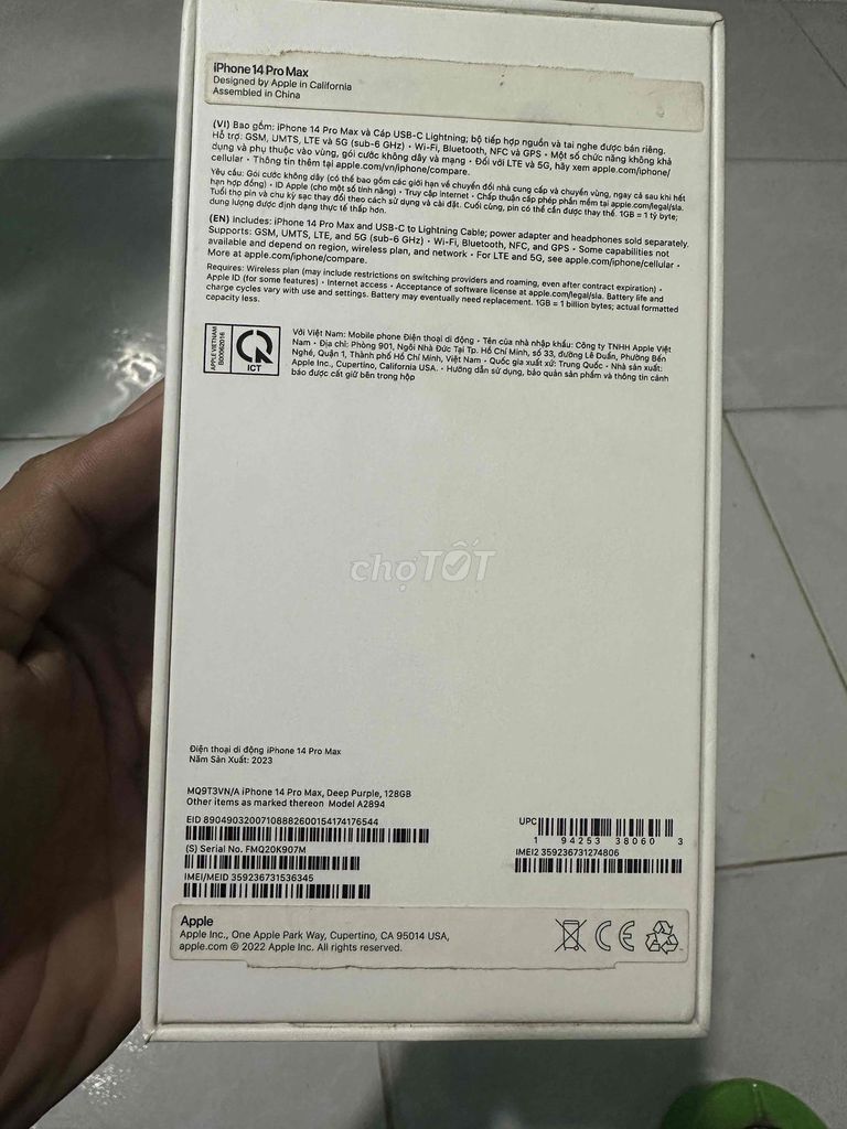 Apple iPhone 14 Pro Max 128GB Tím. Mua bán Điện thoại tại Huyện Đức Hòa Long An được đăng bởi Tẽo Nè hình 1