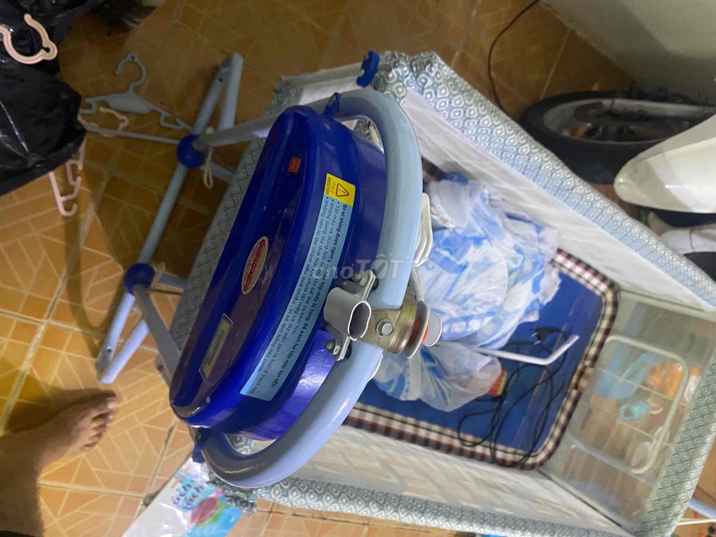 Nôi điện Long Hưng Xanh dương đã sử dụng. Mua bán Mẹ và bé tại Quận Tân Bình Tp Hồ Chí Minh được đăng bởi Tiến Nguyễn hình 1