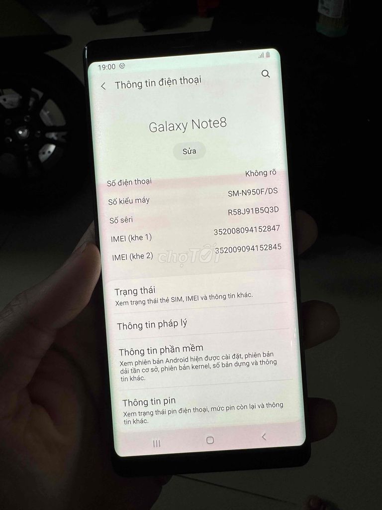 Note 8 màn ám full chức năng