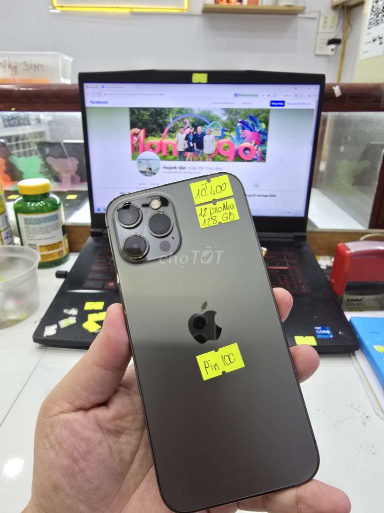 iPhone 12 Pro Max 128GB - Bao Zin Không Spa. Mua bán Điện thoại tại Thành phố Long Xuyên An Giang được đăng bởi Facebook Cầm Đồ Thúy Vân hình 1