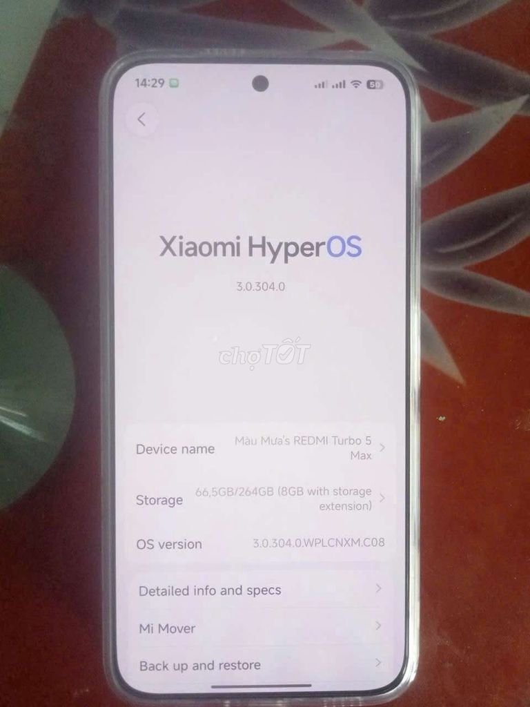 Xiaomi Redmi Turbo 5 Max Trắng 12/256GB. Mua bán Điện thoại tại Thành phố Trà Vinh Trà Vinh được đăng bởi Tôn Ngộ 0 hình 1