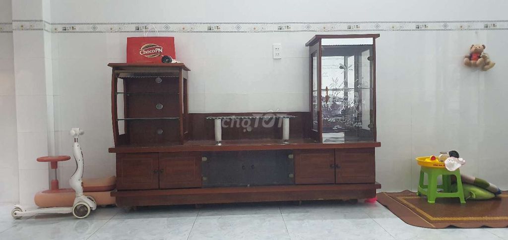 Kệ tivi gỗ 2m màu nâu. Mua bán Tủ, kệ gia đình tại Thành phố Biên Hòa Đồng Nai được đăng bởi Phong hình 1