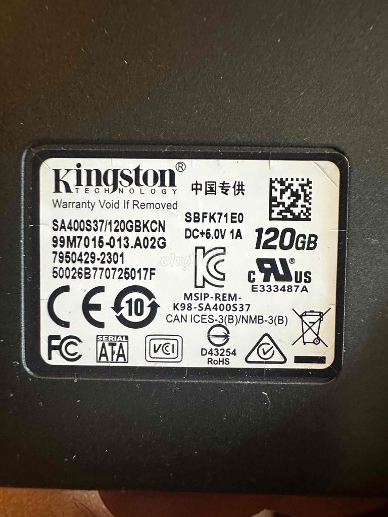 ssd 128gb vừa bóc máy, intel , kingston , kujia. Mua bán Linh kiện (RAM, Card...) tại Thị xã Đông Triều Quảng Ninh được đăng bởi hung truong hình 1