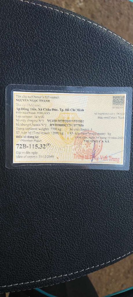 Ben 7t7. Mua bán Xe tải, xe ben tại Huyện Châu Đức Bà Rịa - Vũng Tàu được đăng bởi Quyen Nguyen hình 6