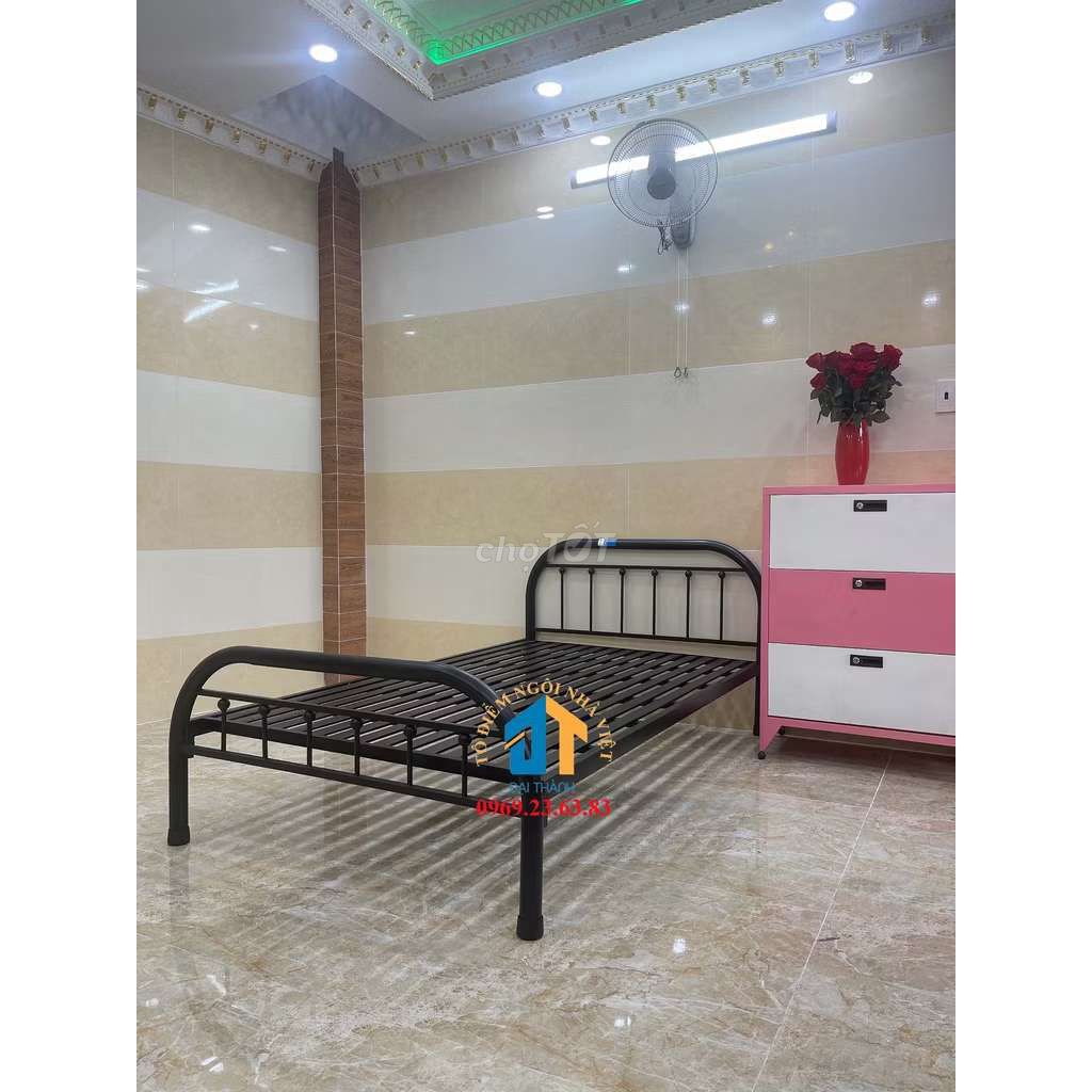 Giường sắt 1m2 x 2m