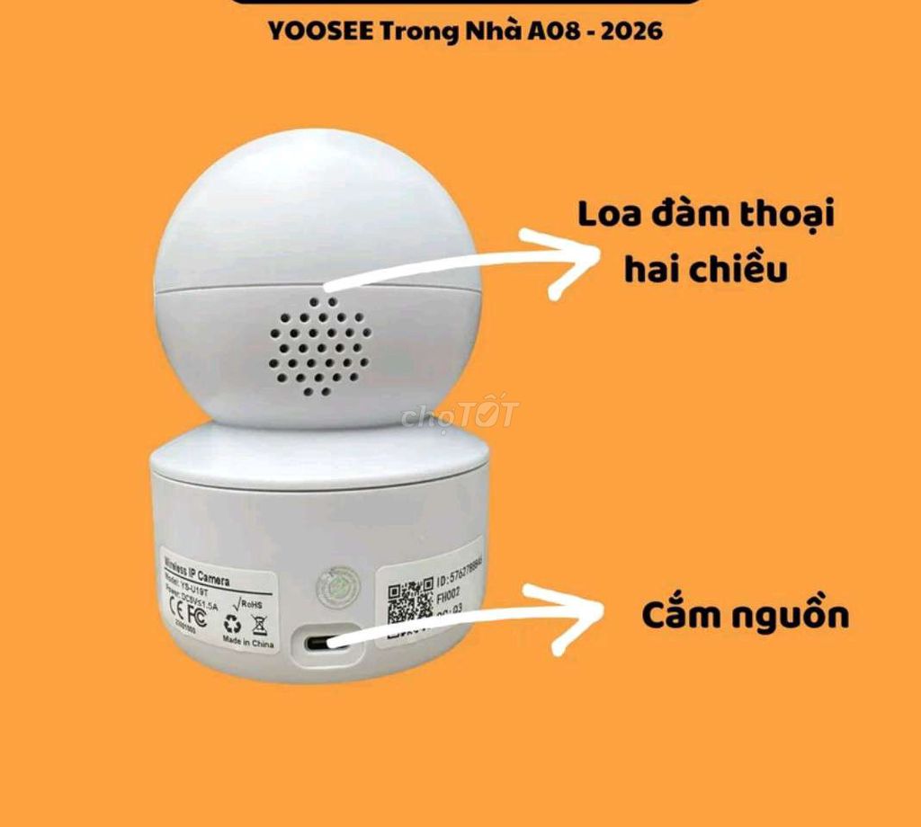 Camera Yoosee A08-2026 Trắng. Mua bán Máy ảnh, Máy quay tại Quận Bình Thạnh Tp Hồ Chí Minh được đăng bởi Vinh hình 1