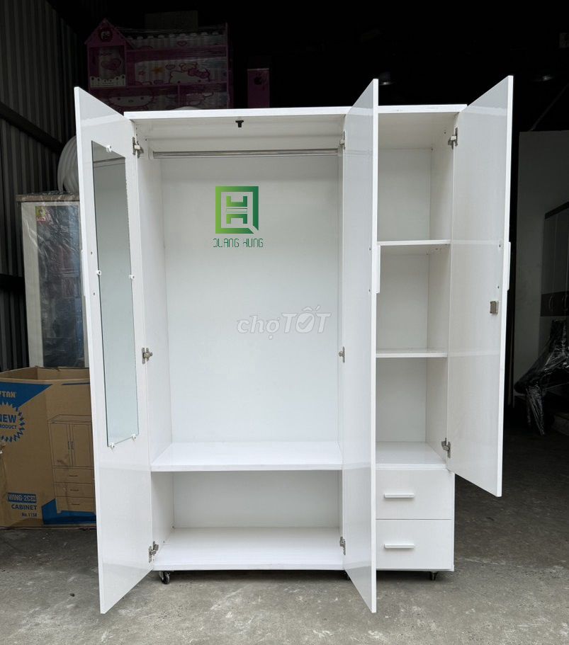 Tủ quần áo Nhựa Đài Loan 3 cánh 2 hộc. Mua bán Tủ, kệ gia đình tại Thành phố Biên Hòa Đồng Nai được đăng bởi Nội Thất Quang Hùng TD hình 1