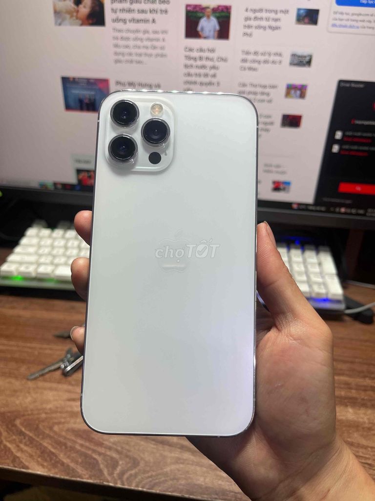 12 Pro Max 256GB Trắng 2  Sim Vật lý  Zin All. Mua bán Điện thoại tại Quận Lê Chân Hải Phòng được đăng bởi Huy Tưởng Mobile hình 1