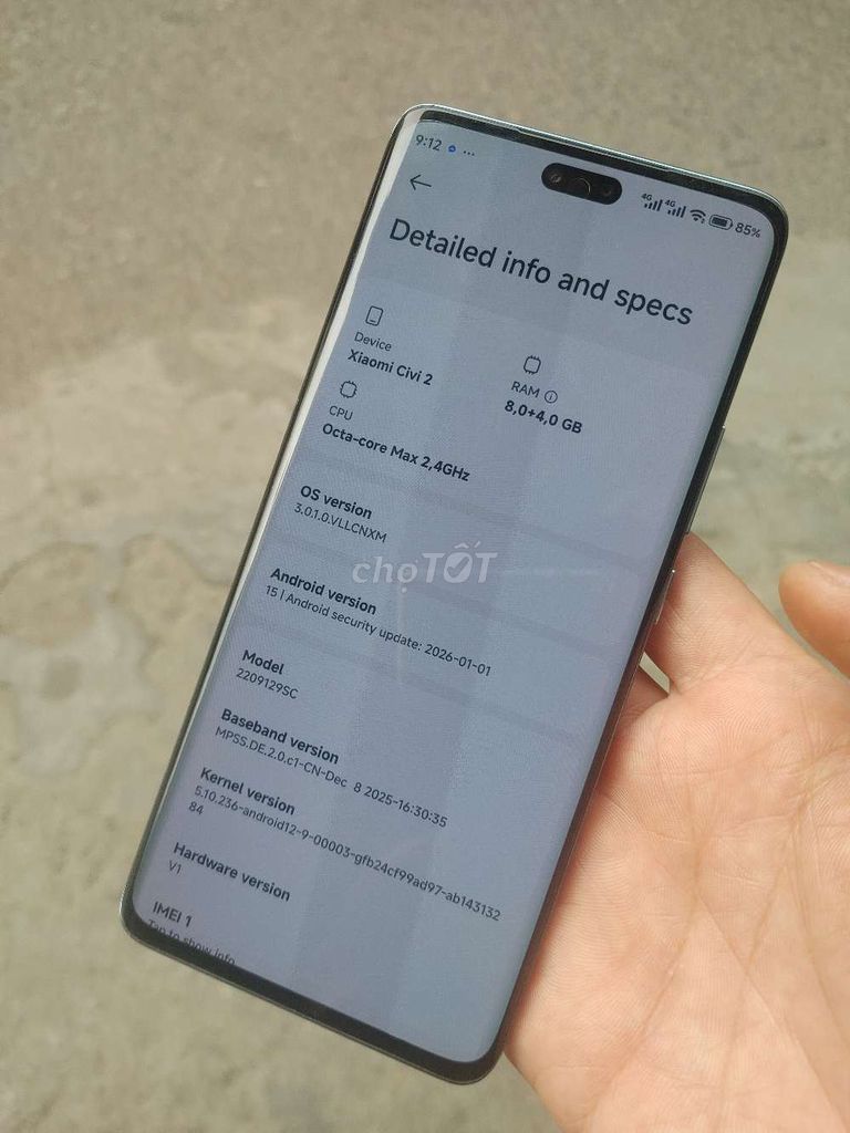 Xiaomi Civi 2 8/256GB GL. Mua bán Điện thoại tại Quận Hoàn Kiếm Hà Nội được đăng bởi đình bắc hình 1