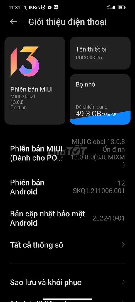 POCO X3 Pro 256GB Đã qua sử dụng. Mua bán Điện thoại tại Thành phố Vinh Nghệ An được đăng bởi Bảo hình 1