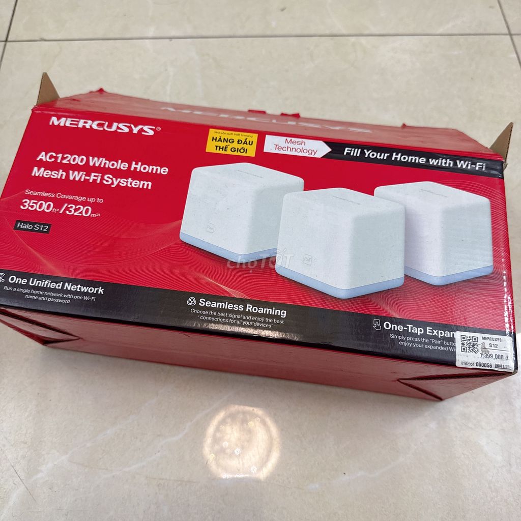 Bộ 3 Wifi mesh Mercusys halo s12