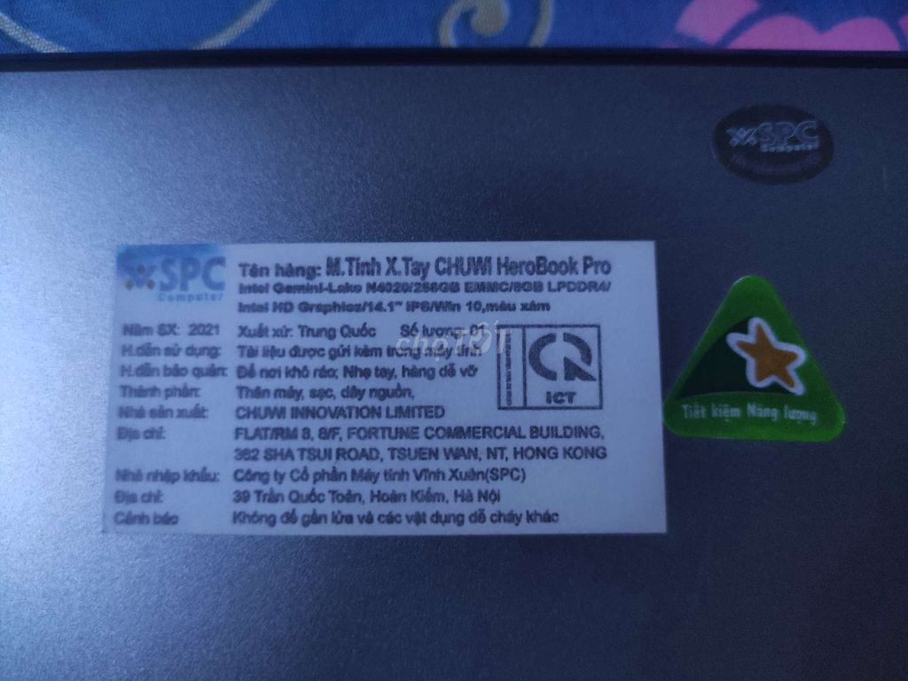 Laptop Chuwi herobook pro