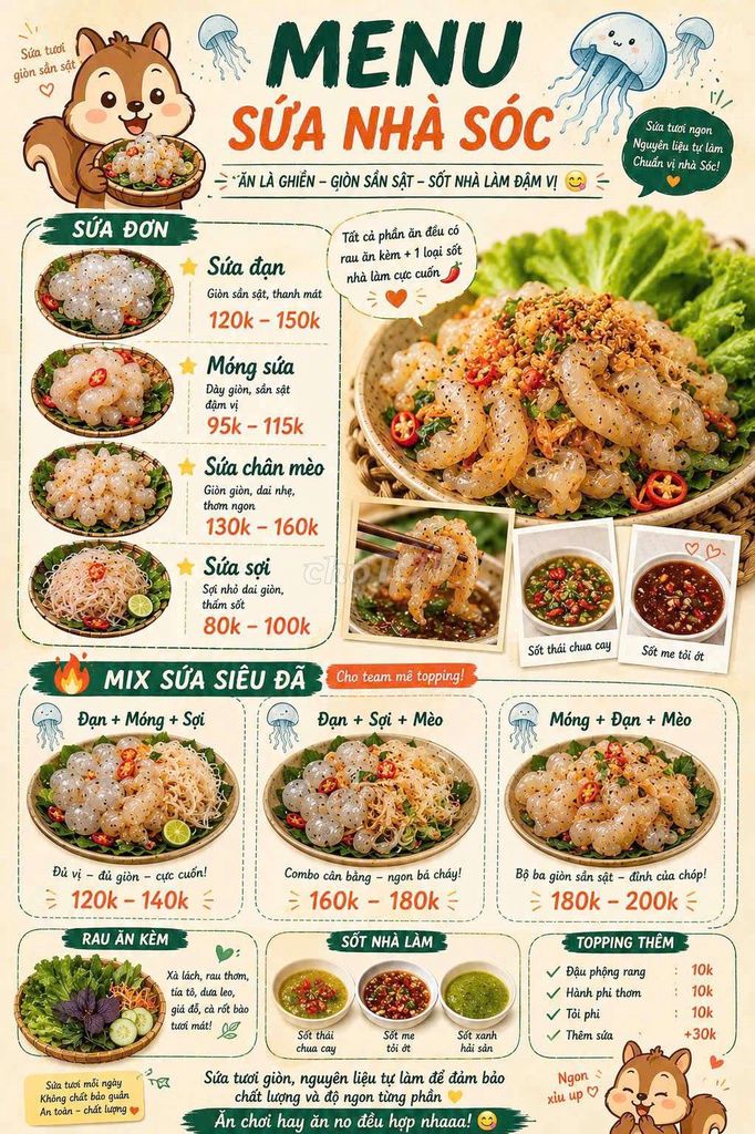 Sứa trộn Nhà Sóc. Mua bán Đồ ăn, thực phẩm và các loại khác tại Thành phố Thủ Đức Tp Hồ Chí Minh được đăng bởi đừng nói nhiều hình 1