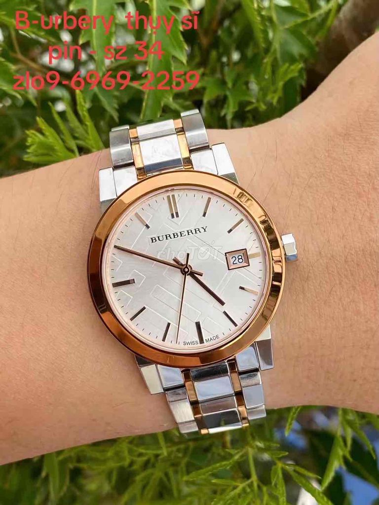 Đồng hồ B-urberry  pin Thụy sĩ. Mua bán Đồng hồ tại Huyện Thuỷ Nguyên Hải Phòng được đăng bởi lê minh thông hình 1