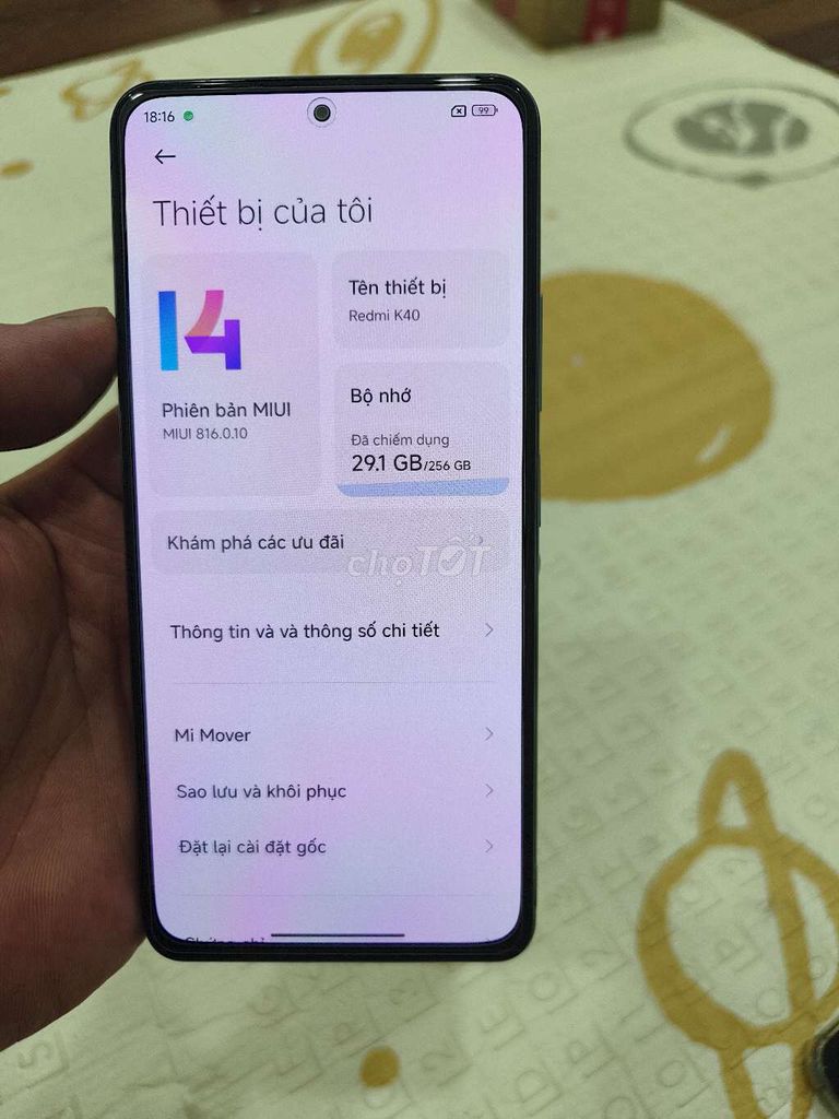 Xiaomi Redmi K40 12GB/256GB Đa sắc Like New. Mua bán Điện thoại tại Quận Hoàng Mai Hà Nội được đăng bởi Nguyennoi hình 1
