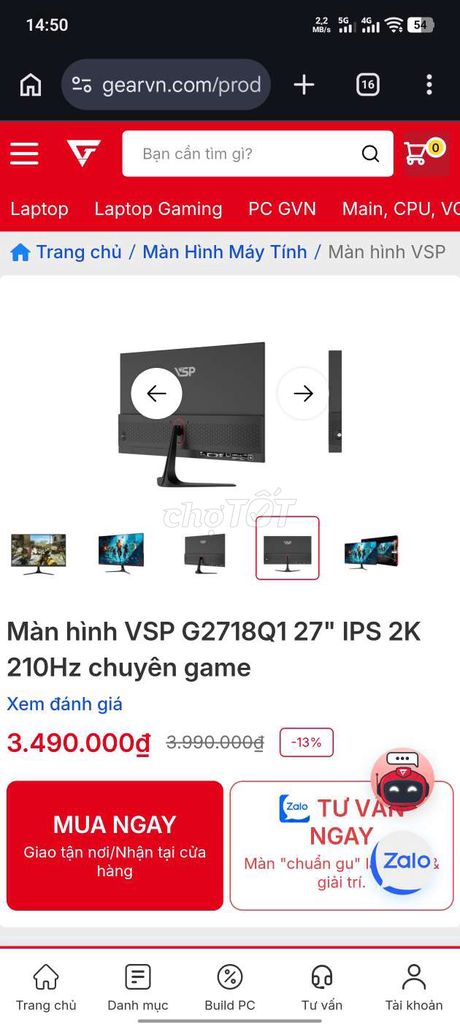 Màn New VSP 27inch 2K 210hz IPS . Mua bán Phụ kiện (Màn hình, Chuột...) tại Huyện Châu Đức Bà Rịa - Vũng Tàu được đăng bởi Toàn hình 1