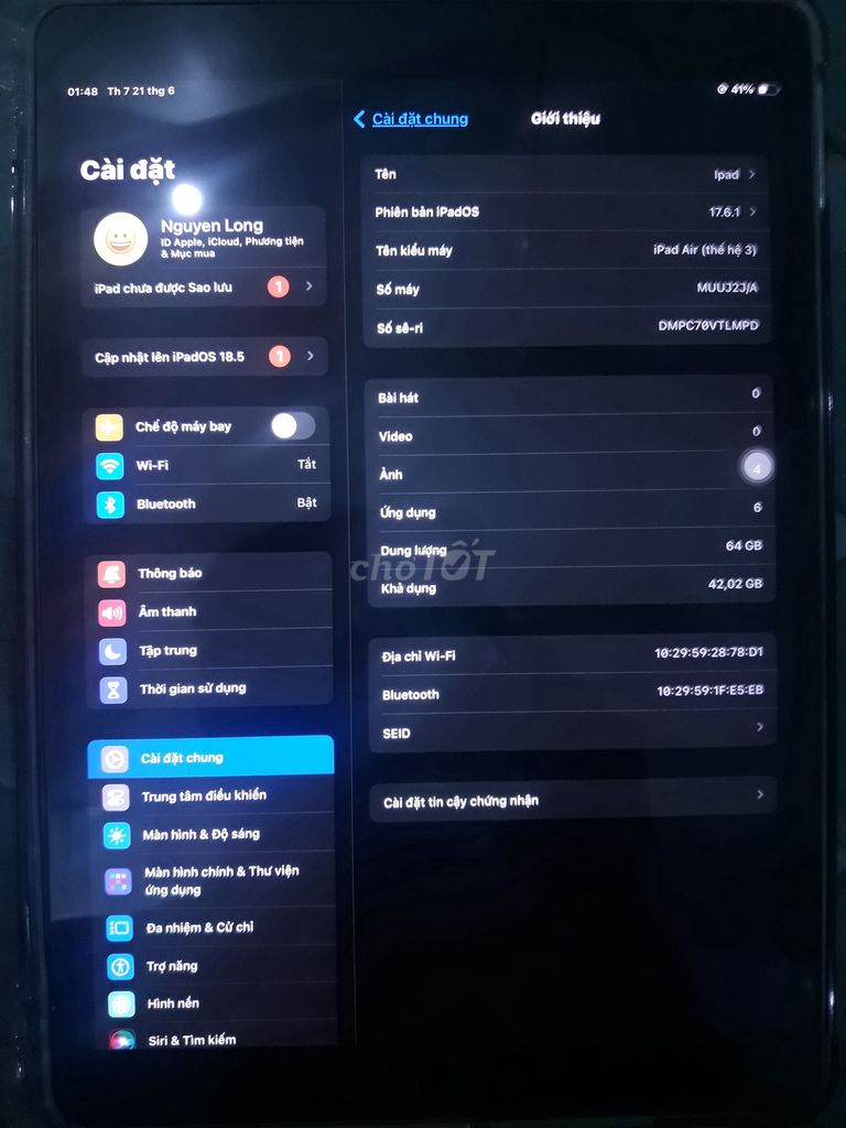 Ipad air 3 bán quanh khu vực Thanh Hóa