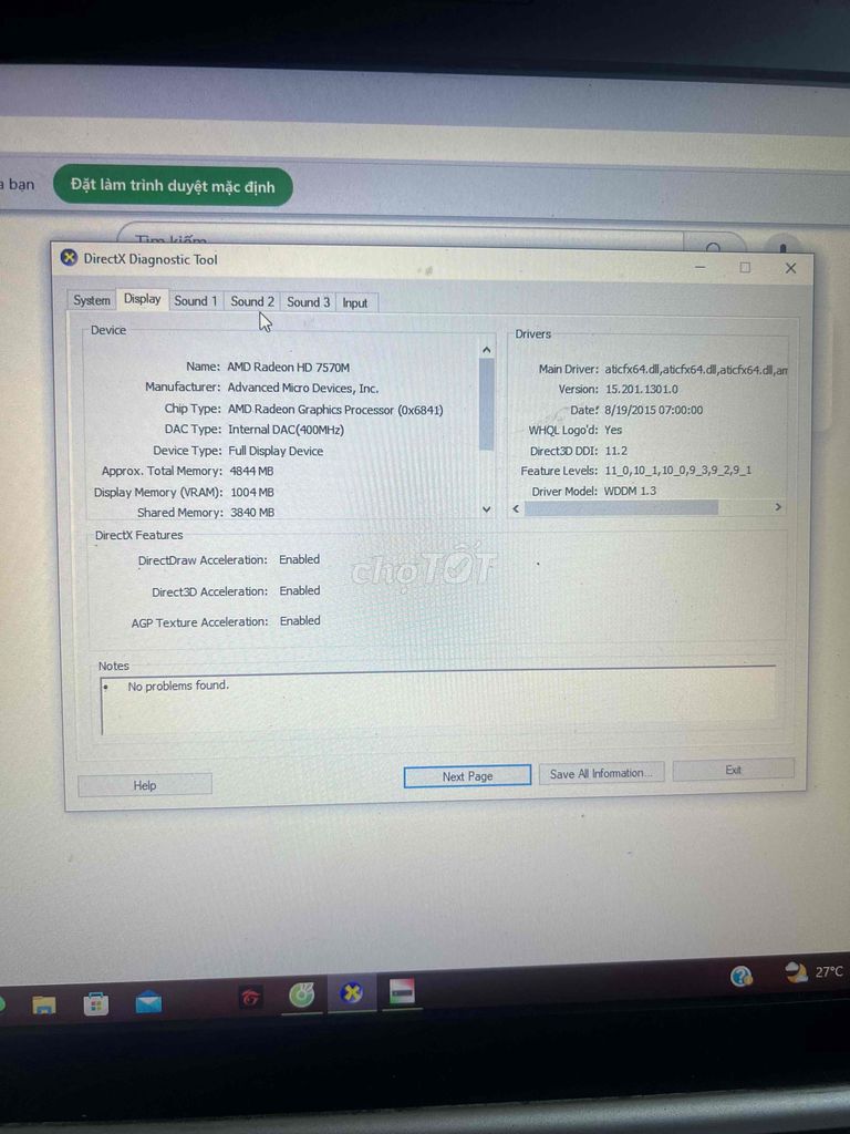 laptop HP 8570p( i7/gen3/8/ssd128) cart rờiAmd7570