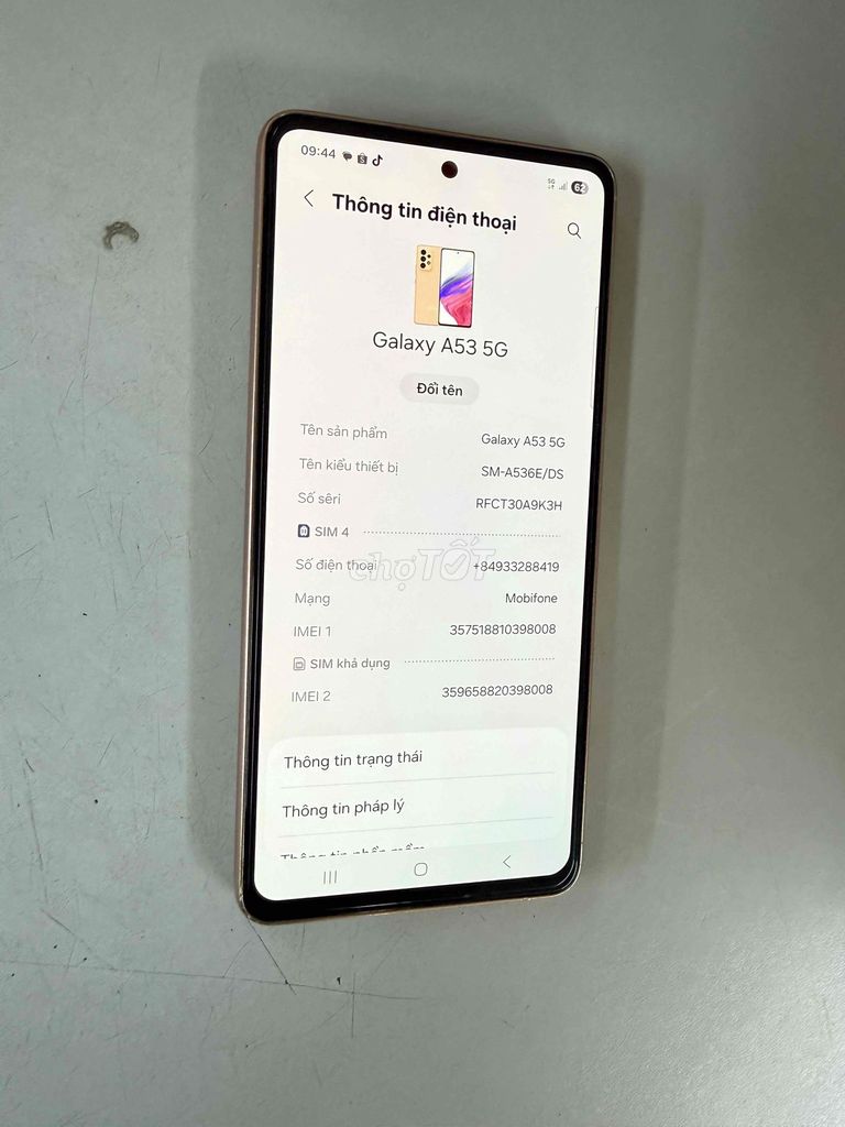 Samsung Galaxy A53 5G 8GB/128GB Vàng hồng. Mua bán Điện thoại tại Quận Bình Tân Tp Hồ Chí Minh được đăng bởi thanh hình 1