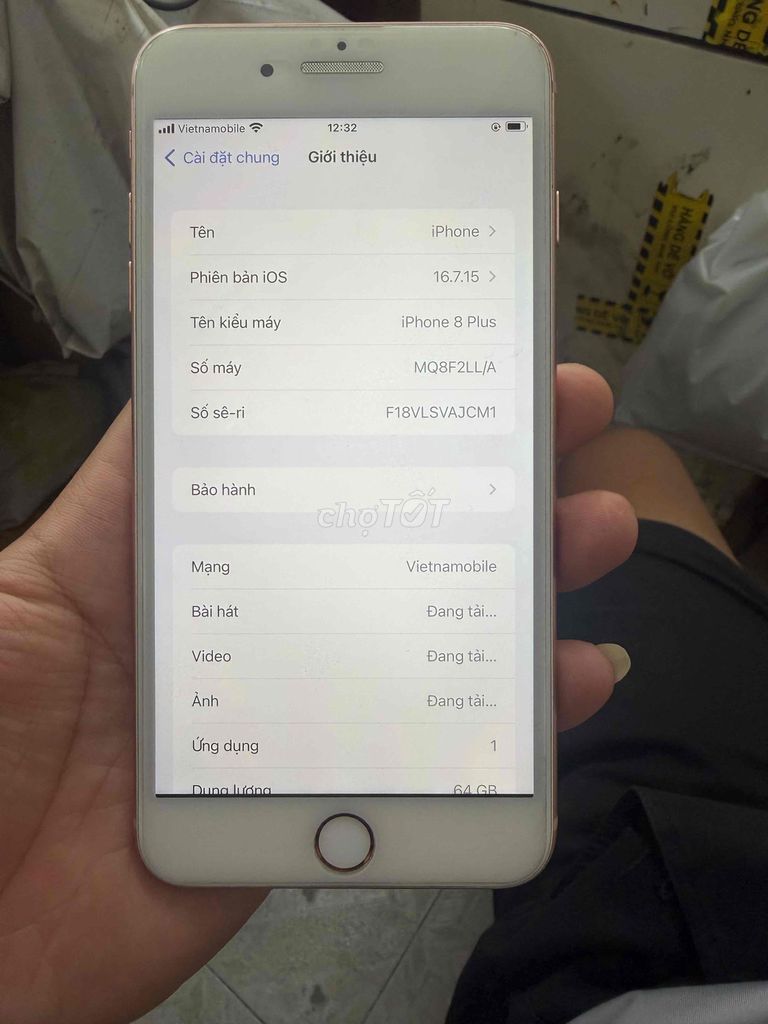Apple iPhone 8 Plus 64GB Vàng hồng. Mua bán Điện thoại tại Quận 5 Tp Hồ Chí Minh được đăng bởi ken hình 1