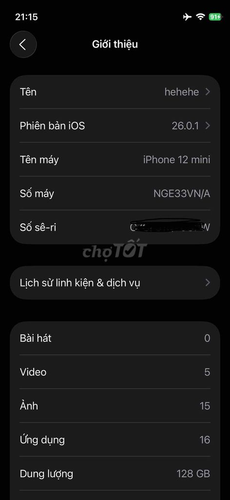 Apple iPhone 12 mini 128GB. Mua bán Điện thoại tại Huyện Ngọc Lặc Thanh Hóa được đăng bởi xuân hanh hình 1