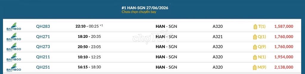 Vé máy bay Hà Nội đi TP. Hồ Chí Minh 27/06/2026. Du lịch tại Quận 6 Tp Hồ Chí Minh được đăng bởi Nguyễn Minh Đức hình 1