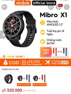 Đồng Hồ Thông Minh Mibro Watch X1 mới 100% BH 12Th