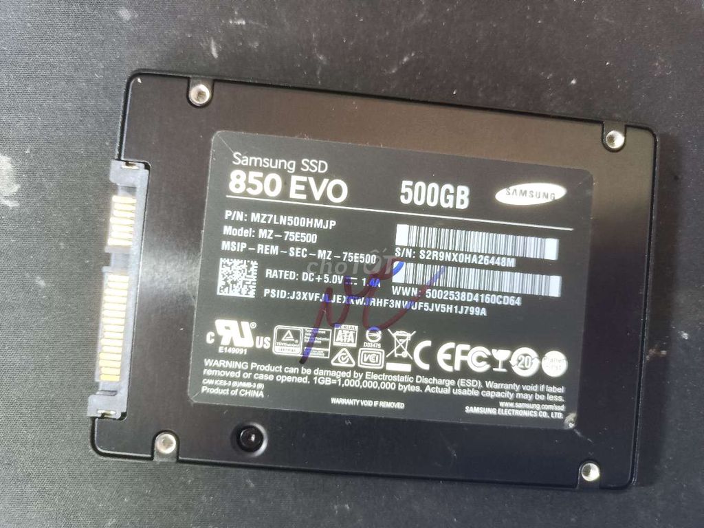 Ổ cứng SSD Samsung 850 EVO 500GB. Mua bán Linh kiện (RAM, Card...) tại Quận Bình Thạnh Tp Hồ Chí Minh được đăng bởi Huỳnh Hữu Lợi hình 1