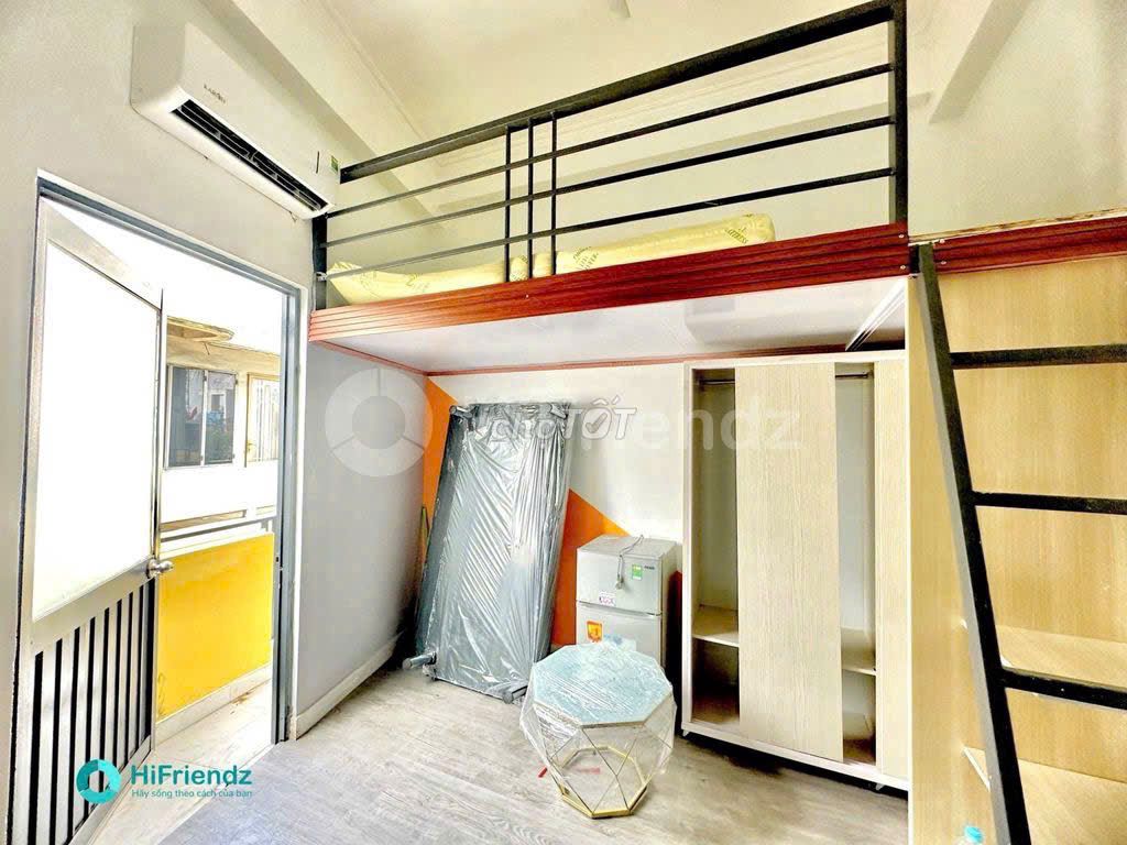 phòng trọ duplex, có ban công, đủ nội thất, khoá vân tay