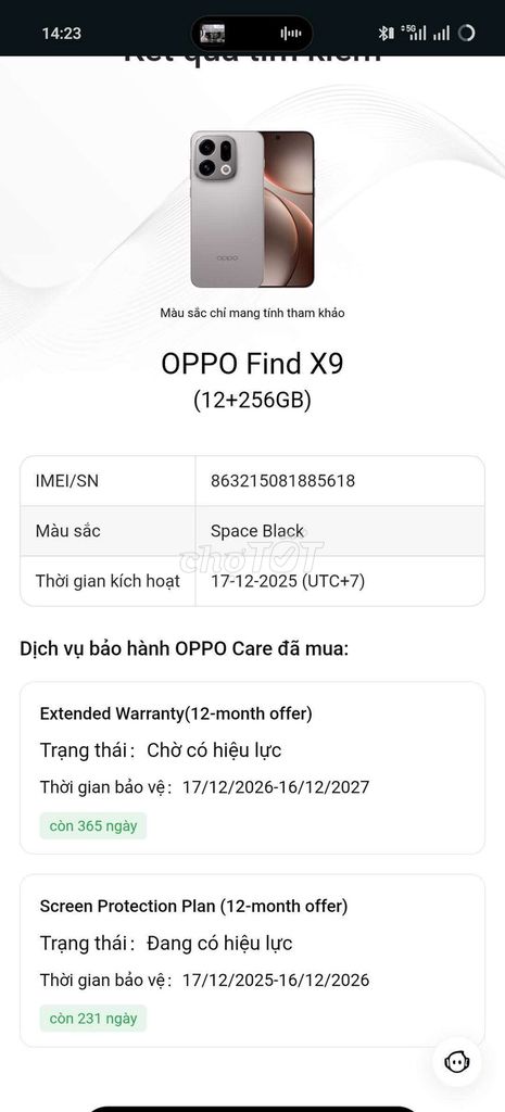 OPPO Find X9 256GB chính hãng. Mua bán Điện thoại tại Huyện Long Hồ Vĩnh Long được đăng bởi ptiteck hình 1