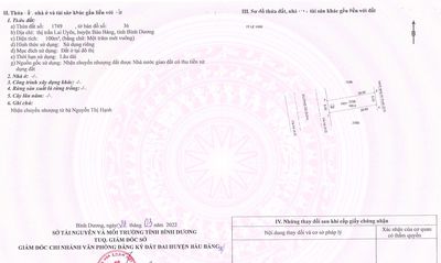 Bán đất Trung tâm hành chính Bàu Bàng, sổ hồng full thổ cư, chính chủ