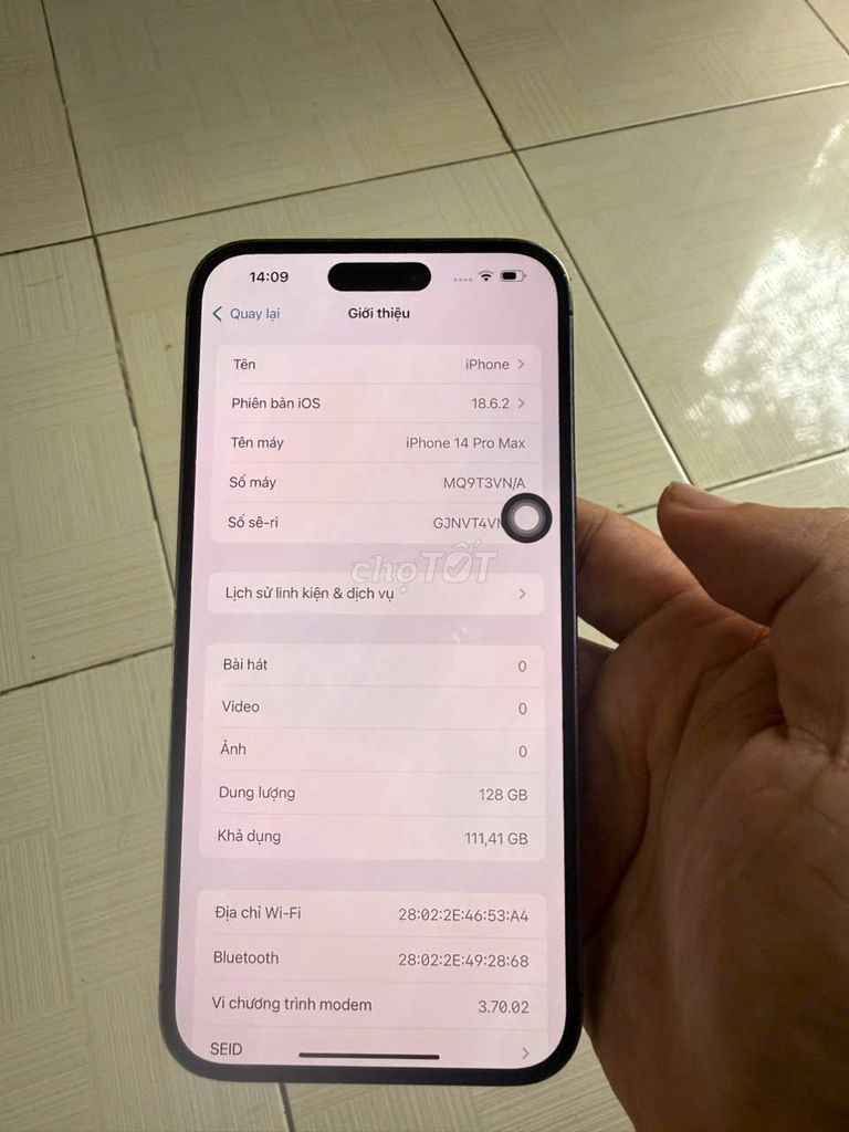 Cần bán 14 prm vn/a 128gb tím main rin màn rin . Mua bán Điện thoại tại Quận Cẩm Lệ Đà Nẵng được đăng bởi NGUYỄN Văn Vũ hình 1