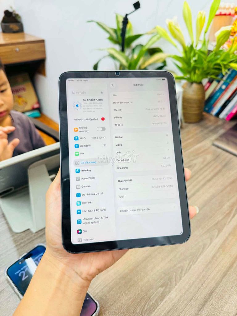 Apple iPad Mini 6 64GB Xám. Mua bán Máy tính bảng tại Quận Ba Đình Hà Nội được đăng bởi Hội Đồ Điện Tử hình 1