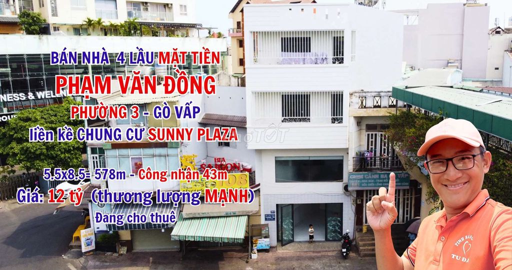 Mặt Tiền Kinh Doanh - Bán Nhà 4 Tầng Phạm Văn Đồng - Phường 3 - Gò Vấp