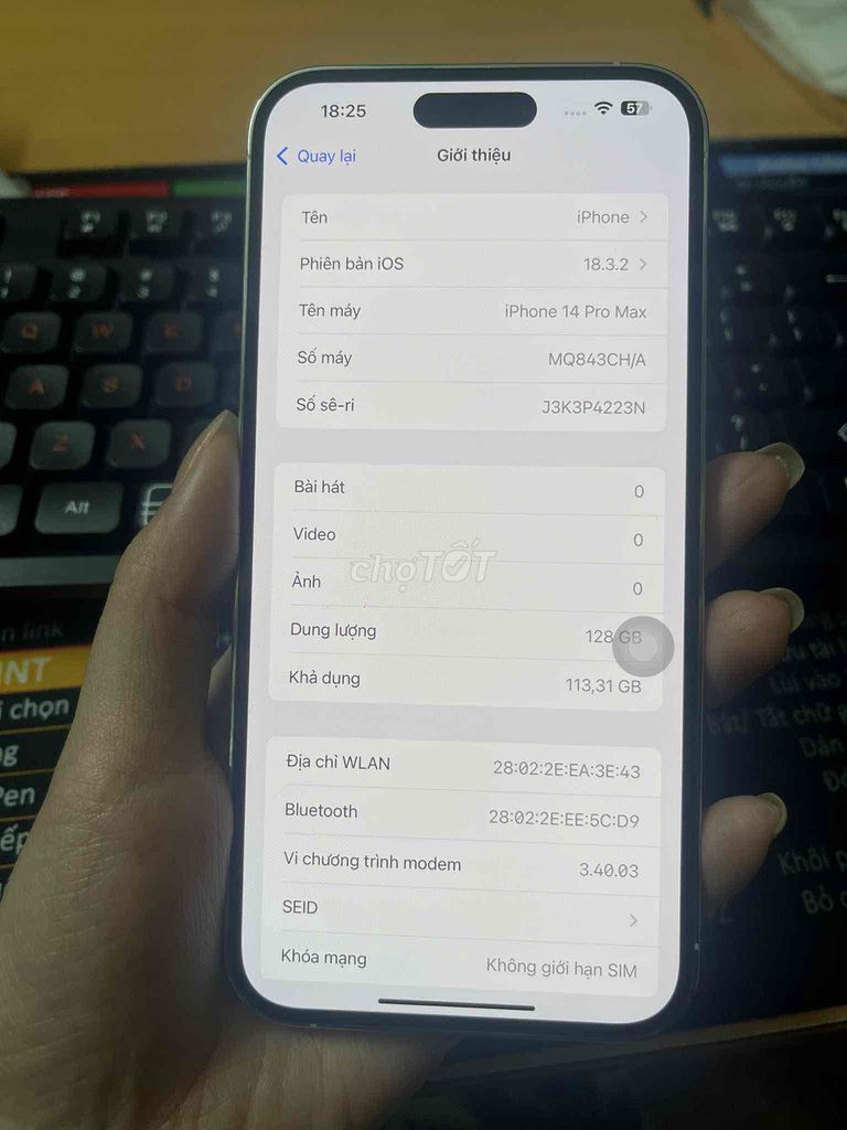 Iphone 14ProMax 128GB Zin Full chức năng pin 95. Mua bán Điện thoại tại Thành phố Bắc Ninh Bắc Ninh được đăng bởi Tri hình 3