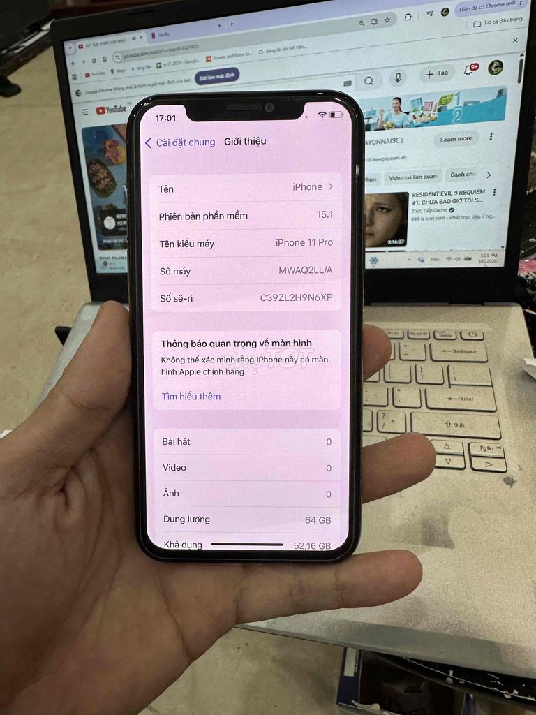 Apple iPhone 11 Pro 64GB Vàng. Mua bán Điện thoại tại Quận Cầu Giấy Hà Nội được đăng bởi TicoSmartphone hình 1