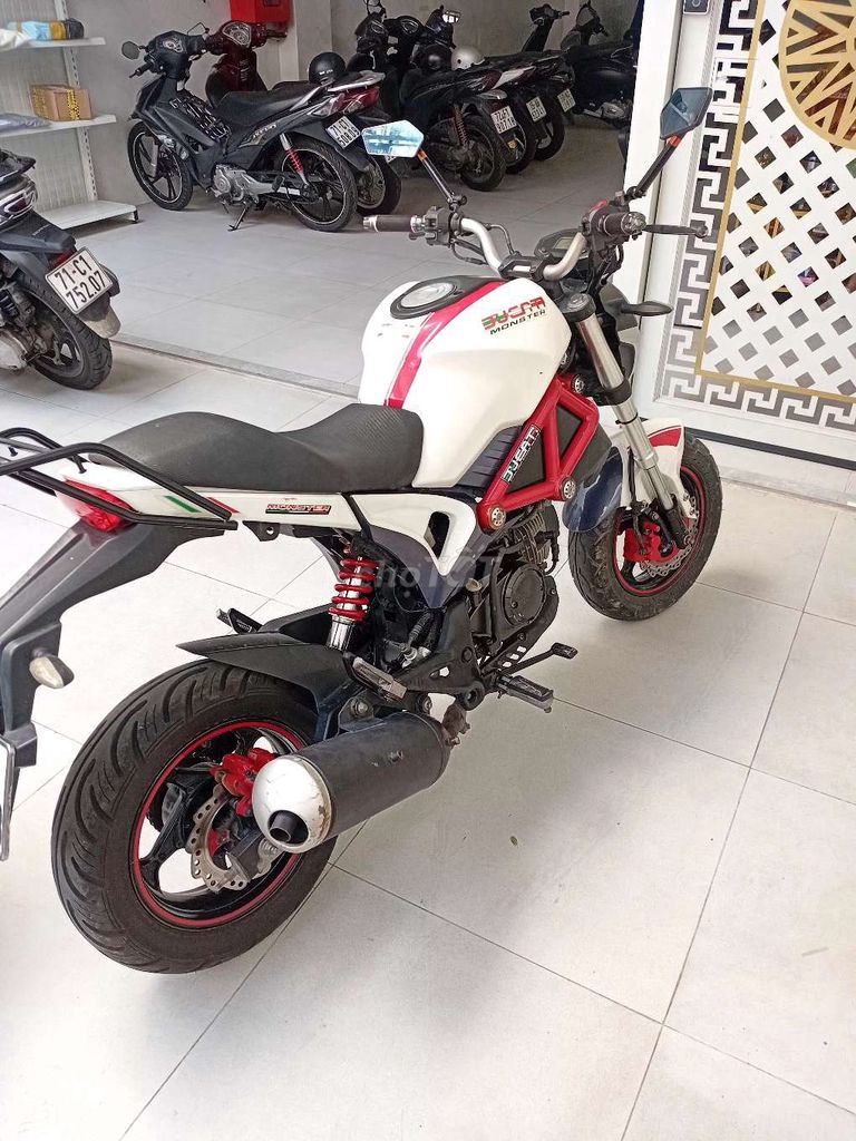 Мини-мотоцикл Ducati Monster 110 красно-белый