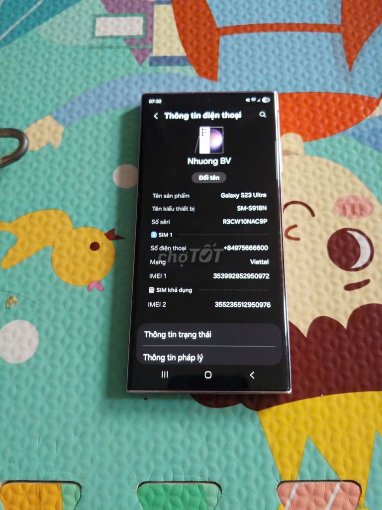 Samsung Galaxy S23 Ultra 512GB. Mua bán Điện thoại tại Quận Hoàng Mai Hà Nội được đăng bởi Bùi Nhưỡng hình 1