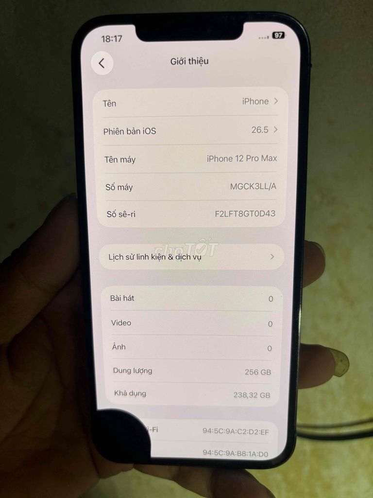 iPhone 12 Pro Max 256GB Mực FaceID Hư. Mua bán Điện thoại tại Thành phố Thuận An Bình Dương được đăng bởi Ngáo ngơ hình 1