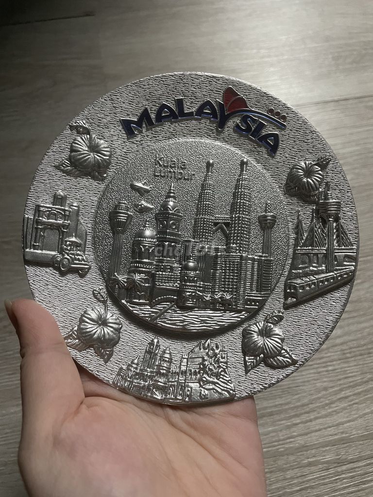 Đĩa trang trí Kim loại Malaysia Bạc. Mua bán Cây cảnh, đồ trang trí tại Quận Bình Tân Tp Hồ Chí Minh được đăng bởi Uyên hình 1
